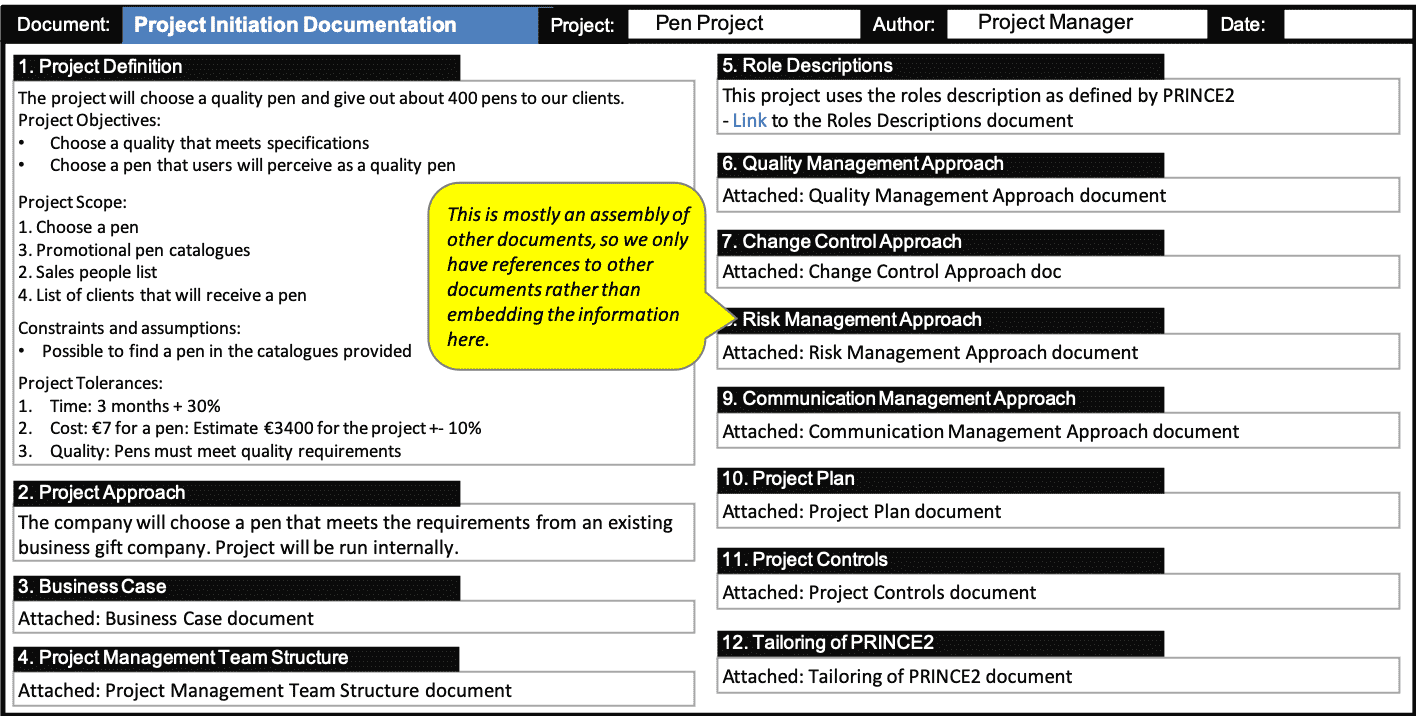 Project Initiation Documentation Slide 